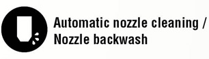 Automatic nozzle cleaning / Nozzle backwash
