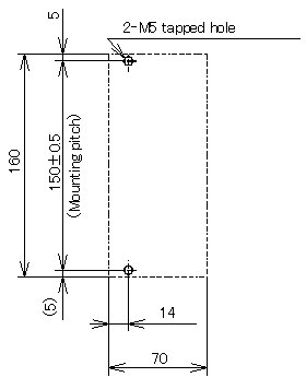 Mounting hole working drawing