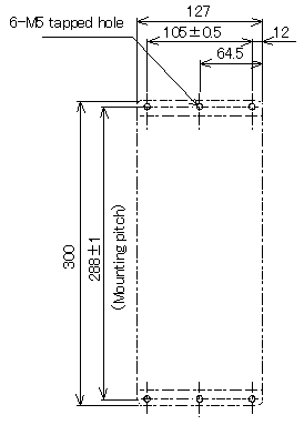 Mounting hole working drawing