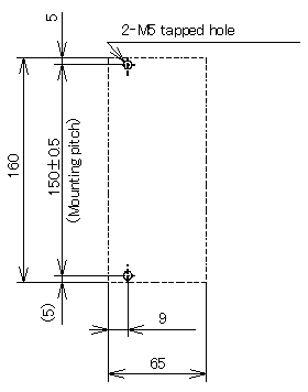 Mounting hole working drawing