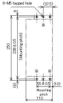 Mounting hole working drawing